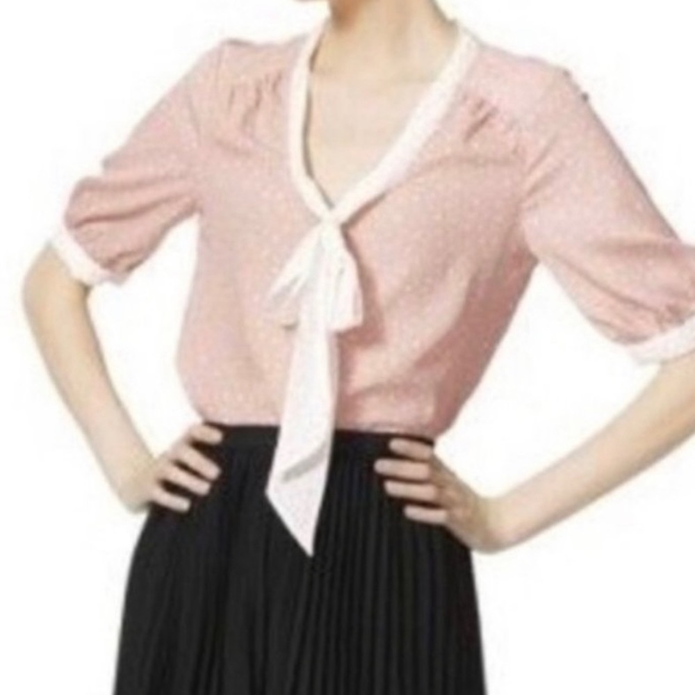 Jason Wu for Target Bow Neck Button Down Polka Dot Top Women’s Medium M